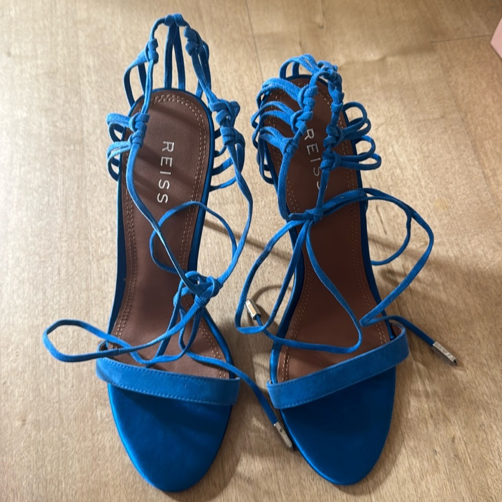 Sexy sandals in beautiful blue color